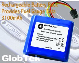 Pack de Baterias Recarregáveis Fornece Dados de Medidor de Carga
